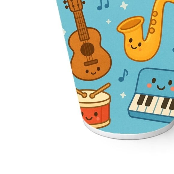 Copo de Papel Aniversário Festa Músicas Instrumentos