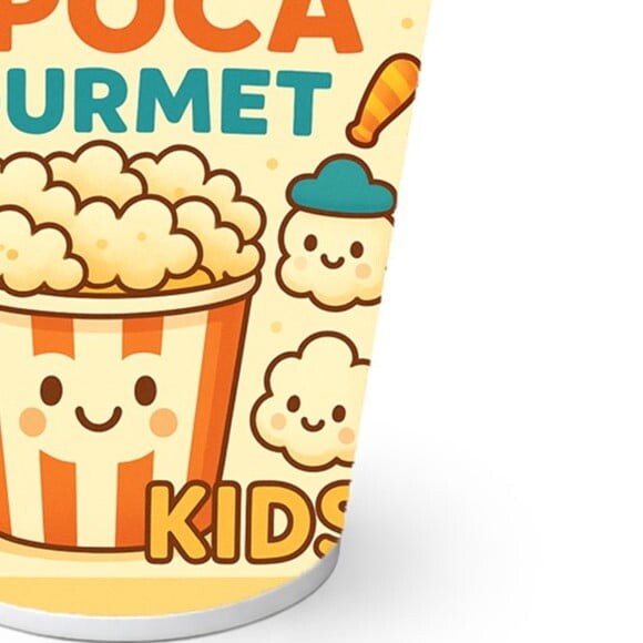 Copo de Papel Aniversário Festa Pipoca Gourmet Kids