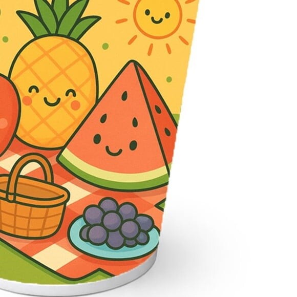 Copo de Papel Aniversário Festa Piquenique das Frutas
