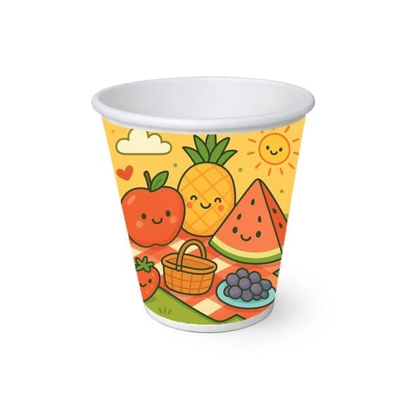 Copo de Papel Aniversário Festa Piquenique das Frutas
