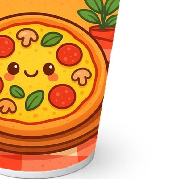 Copo de Papel Aniversário Festa Pizza Divertida