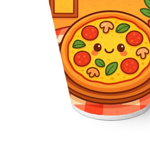 Copo de Papel Aniversário Festa Pizza Divertida