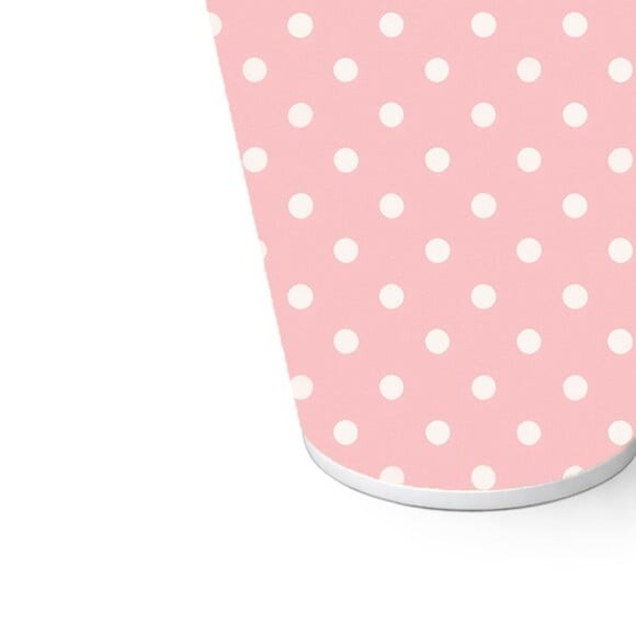Copo de Papel Aniversário Festa Poá Rosa Bebê