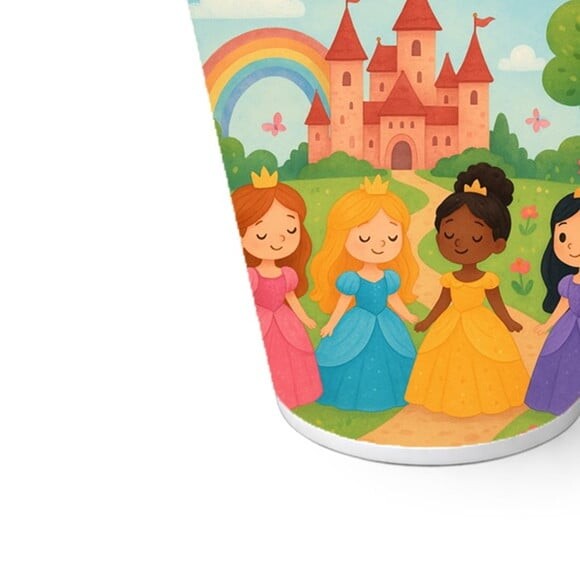 Copo de Papel Aniversário Festa Princesas Encantadas