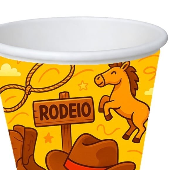 Copo de Papel Aniversário Festa Rodeio
