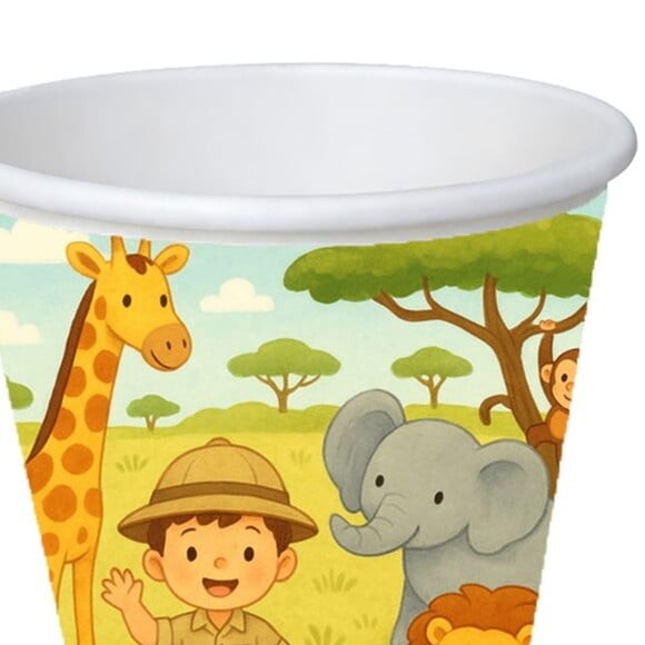Copo de Papel Aniversário Festa Safari