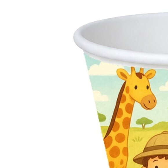 Copo de Papel Aniversário Festa Safari