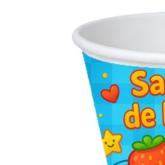 Copo de Papel Aniversário Festa Salada de Frutas