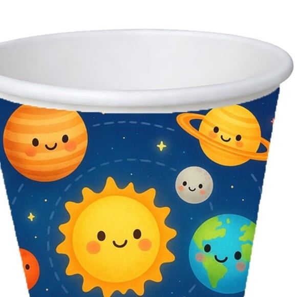 Copo de Papel Aniversário Festa Sistema Solar