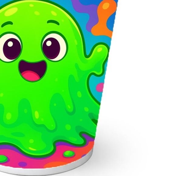 Copo de Papel Aniversário Festa Slime