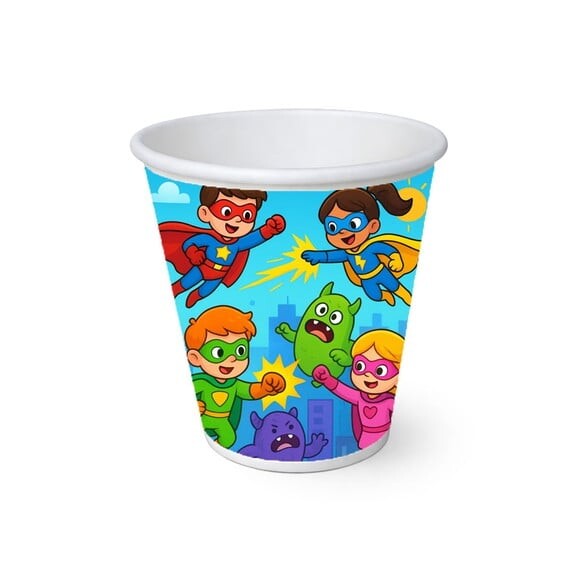 Copo de Papel Aniversário Festa Super Heróis