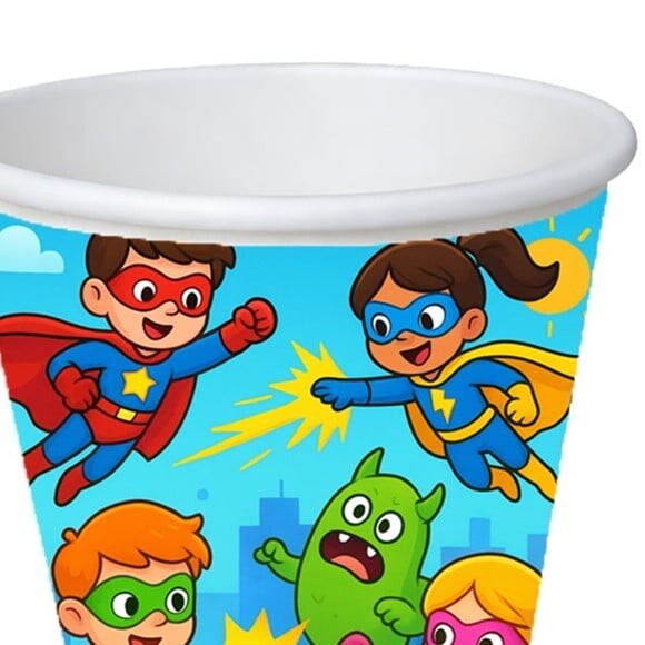 Copo de Papel Aniversário Festa Super Heróis