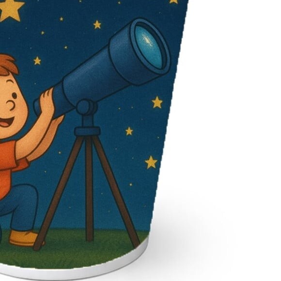 Copo de Papel Aniversário Festa Telescópio Kids