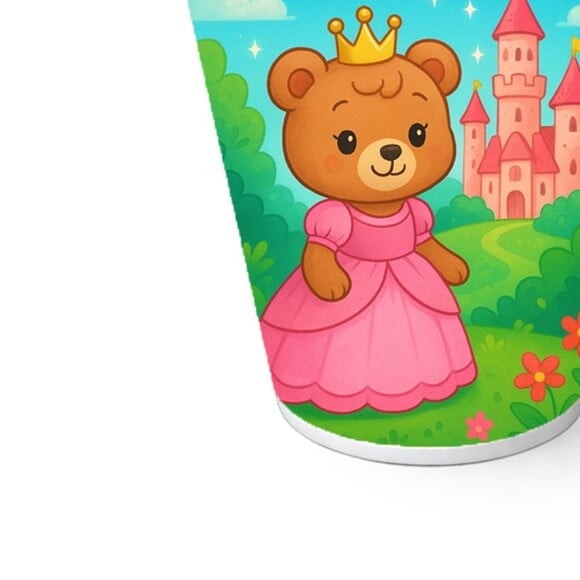 Copo de Papel Aniversário Festa Ursinha Princesa