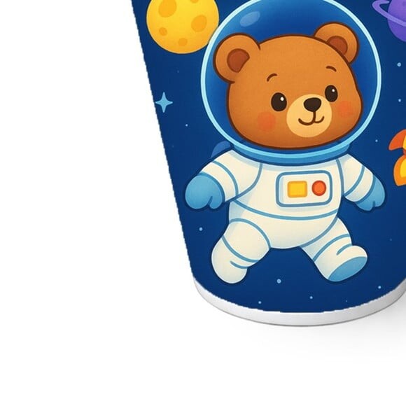Copo de Papel Aniversário Festa Ursinho Astronauta