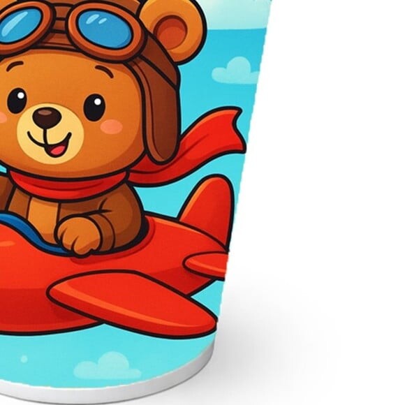 Copo de Papel Aniversário Festa Ursinho Aviador