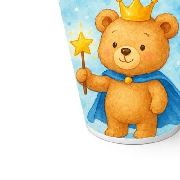 Copo de Papel Aniversário Festa Ursinho Príncipe