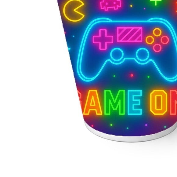 Copo de Papel Aniversário Festa Video Game Neon