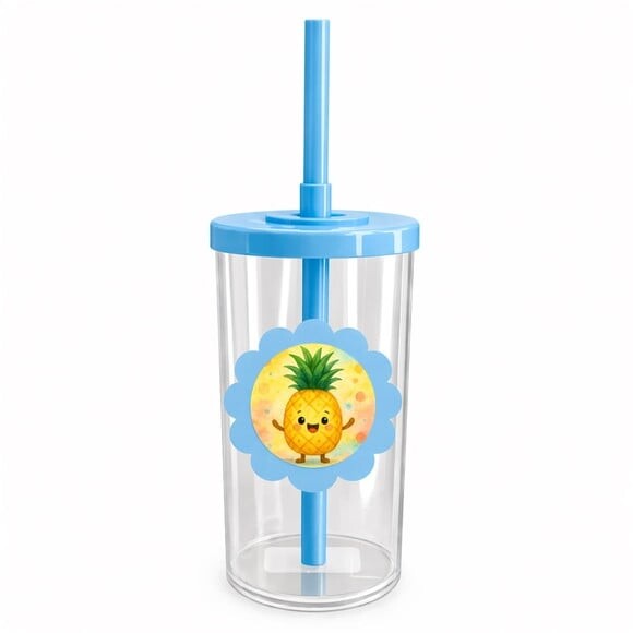 Copo Short Drink Flor Personalizado Abacaxi