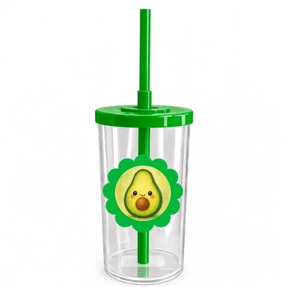 Copo Short Drink Flor Personalizado Abacate