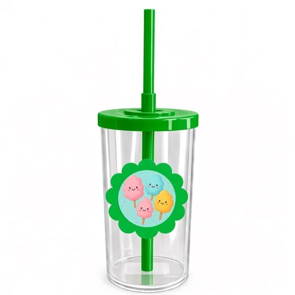 Copo Short Drink Flor Personalizado Algodão Doce