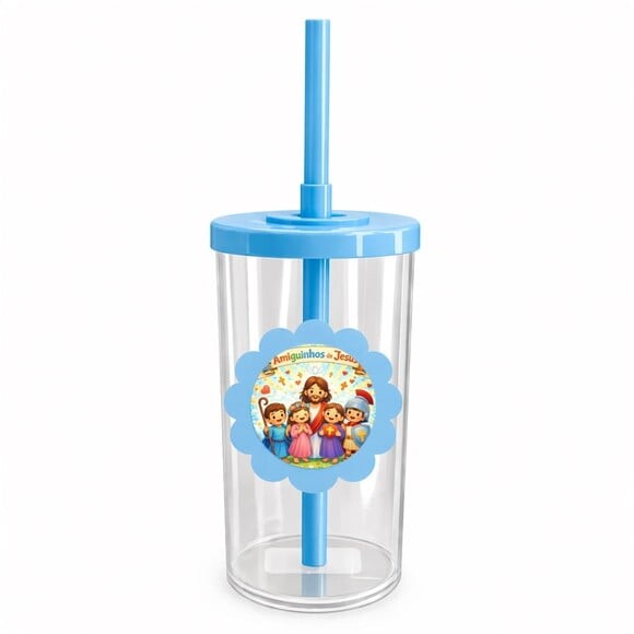 Copo Short Drink Flor Personalizado Amiguinhos de Jesus