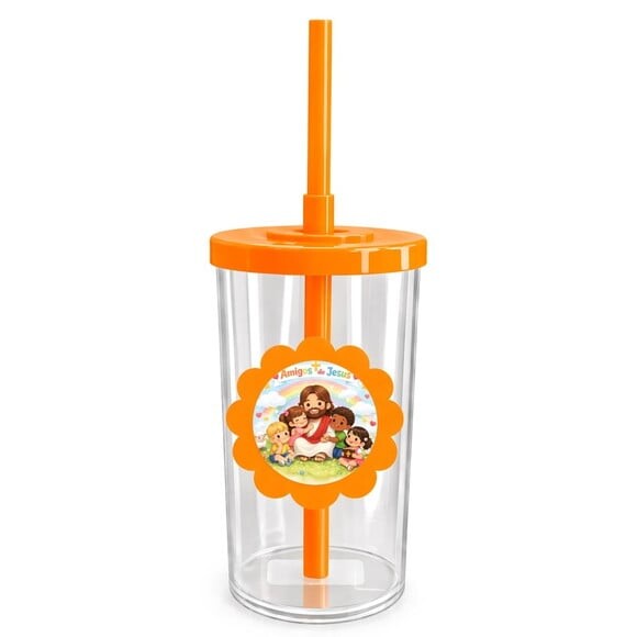 Copo Short Drink Flor Personalizado Amigos de Jesus