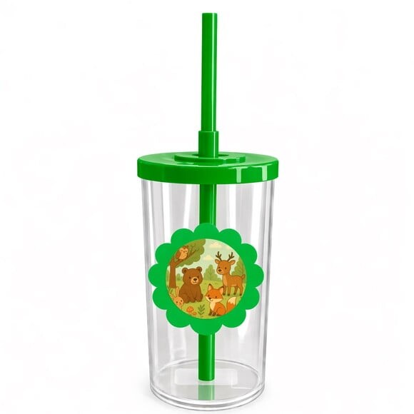 Copo Short Drink Flor Personalizado Animais da Floresta