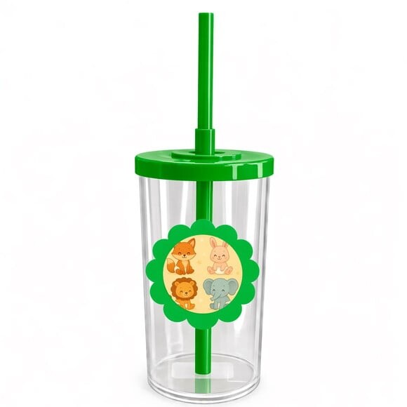 Copo Short Drink Flor Personalizado Animais Fofinhos Baby