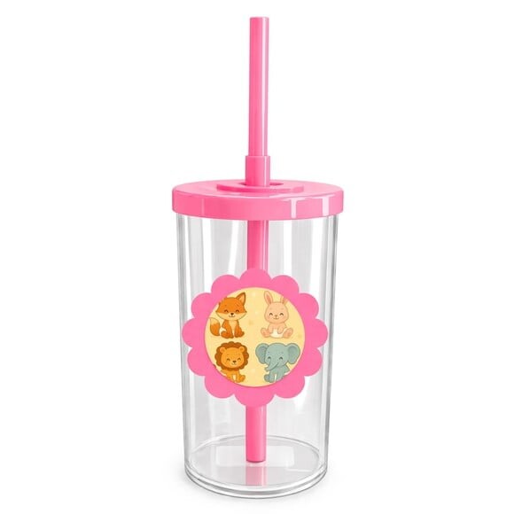 Copo Short Drink Flor Personalizado Animais Fofinhos Baby