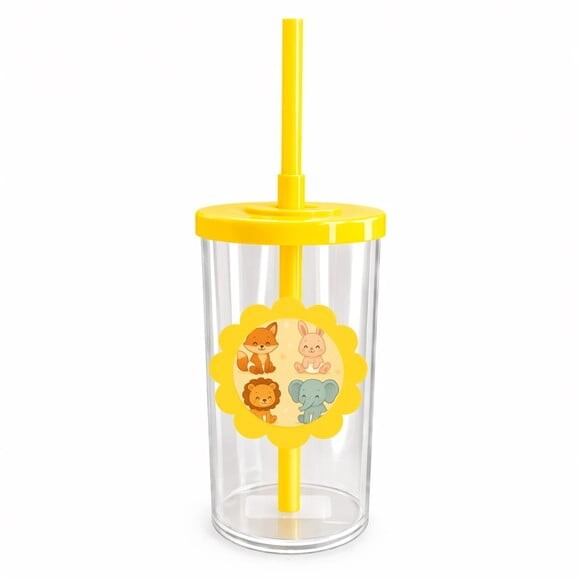 Copo Short Drink Flor Personalizado Animais Fofinhos Baby