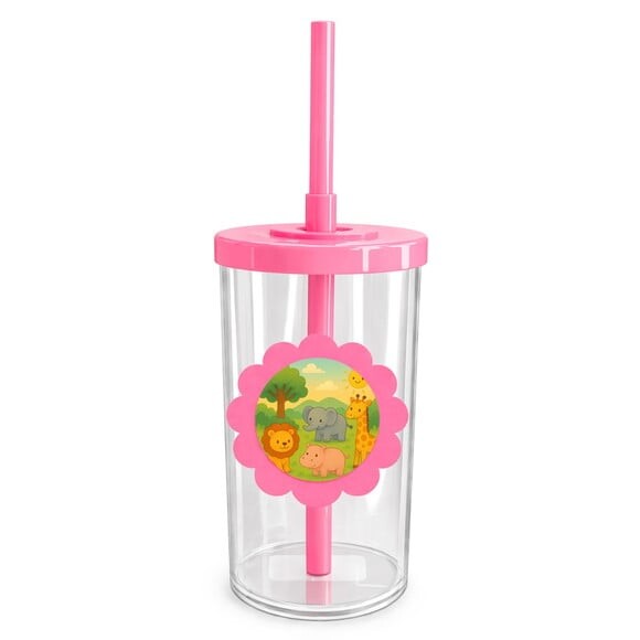 Copo Short Drink Flor Personalizado Animais Selvagens