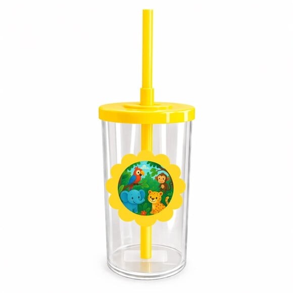 Copo Short Drink Flor Personalizado Animais Tropicais