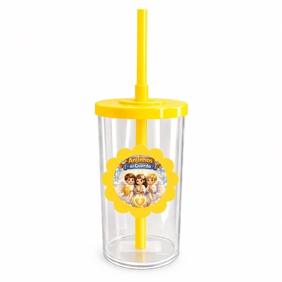 Copo Short Drink Flor Personalizado Anjinhos da Guarda