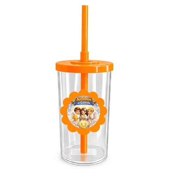 Copo Short Drink Flor Personalizado Anjinhos da Guarda