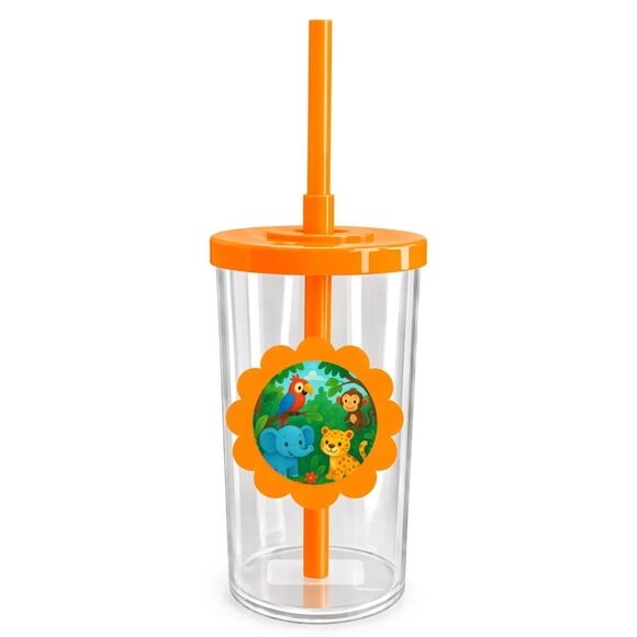 Copo Short Drink Flor Personalizado Animais Tropicais