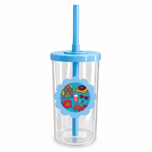 Copo Short Drink Flor Personalizado Anos 50