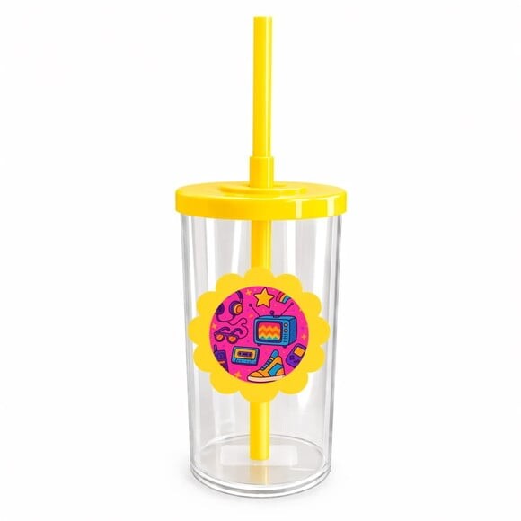 Copo Short Drink Flor Personalizado Anos 80
