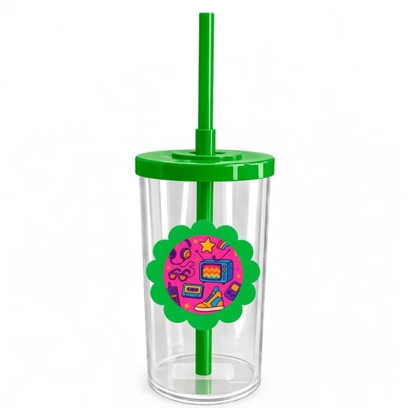 Copo Short Drink Flor Personalizado Anos 80