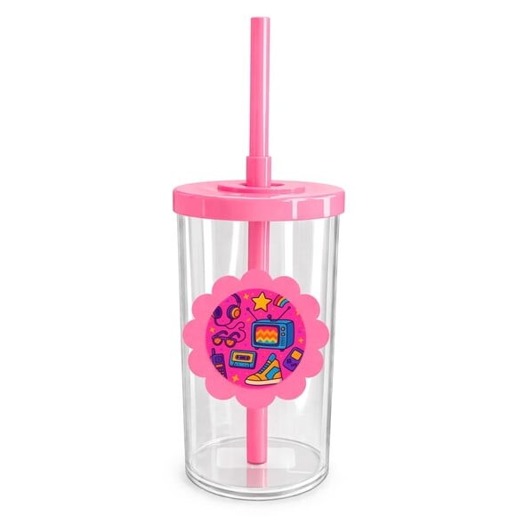Copo Short Drink Flor Personalizado Anos 80