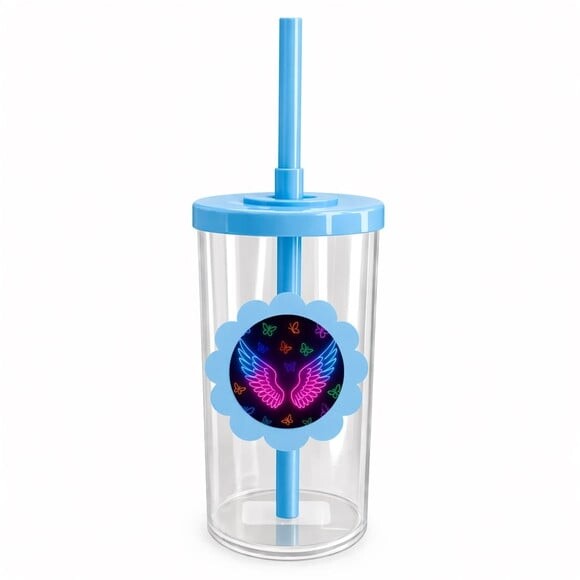 Copo Short Drink Flor Personalizado Asas Neon