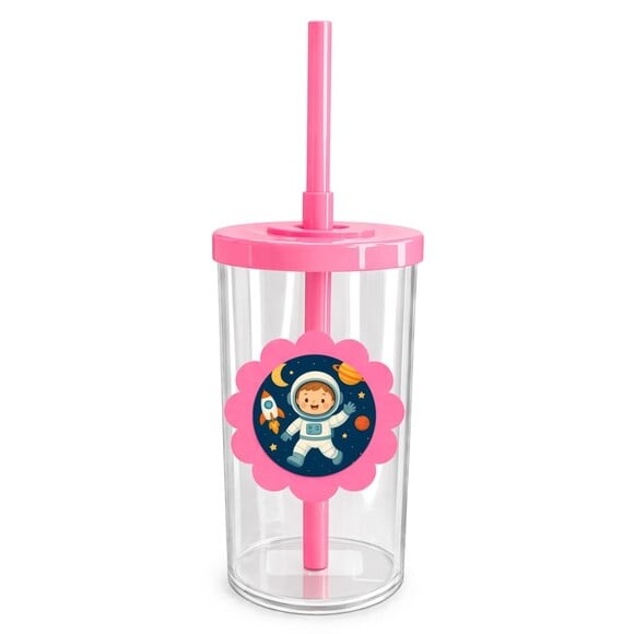Copo Short Drink Flor Personalizado Astronauta