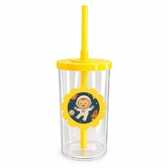 Copo Short Drink Flor Personalizado Astronauta Baby