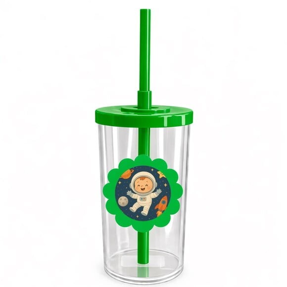 Copo Short Drink Flor Personalizado Astronauta Baby