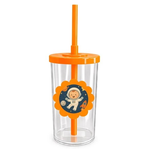 Copo Short Drink Flor Personalizado Astronauta Baby