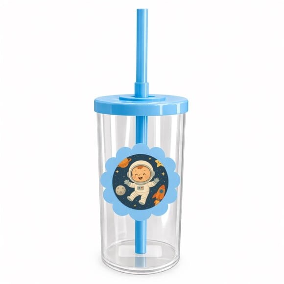 Copo Short Drink Flor Personalizado Astronauta Baby