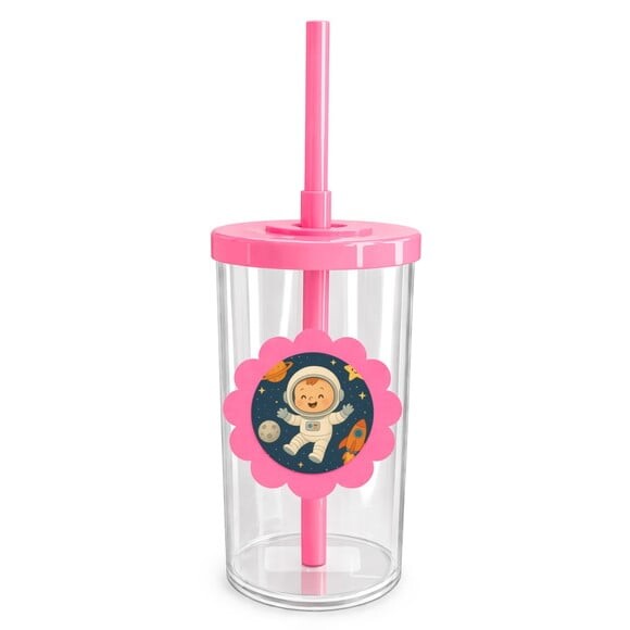 Copo Short Drink Flor Personalizado Astronauta Baby