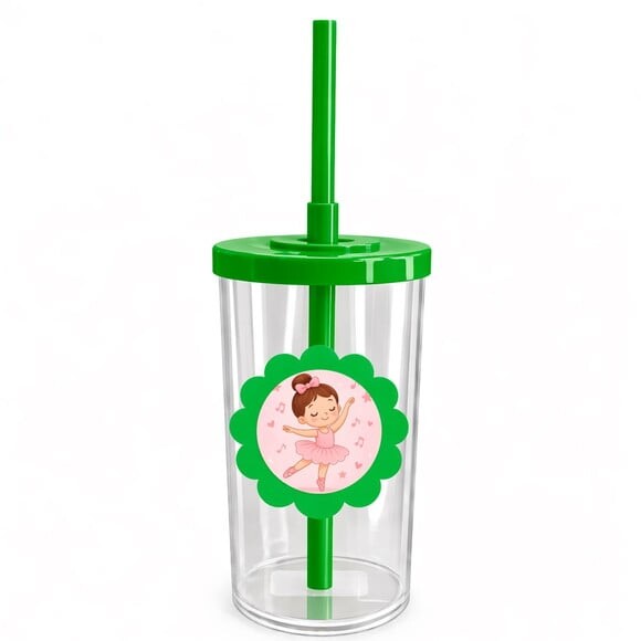 Copo Short Drink Flor Personalizado Bailarina