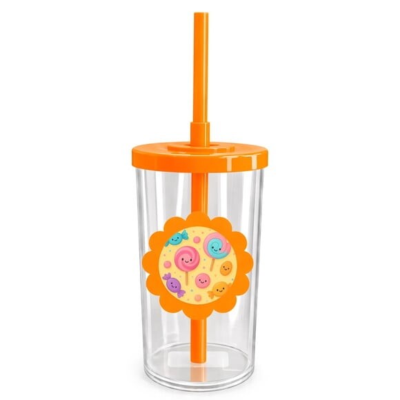 Copo Short Drink Flor Personalizado Balas e Pirulitos