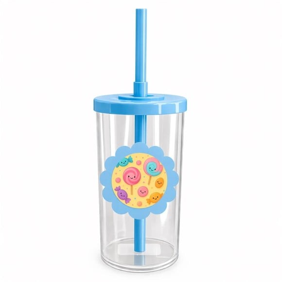 Copo Short Drink Flor Personalizado Balas e Pirulitos
